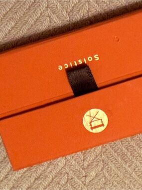 Solstice Orange Gift Box with Black Pull Ribbon and Gold Seal